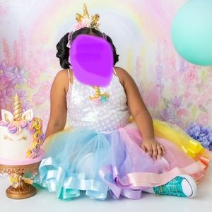 Custom made Rainbow tutu